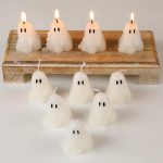 Jutom 10 Pcs Halloween Ghost Candles