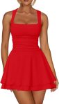 Kaximil Women's Square Neck Ruffle Hem