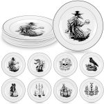 8 Pcs Vintage Halloween Dinnerware Set