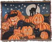 Original Halloween Pumpkin Black Cat