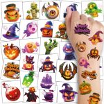 Glitter 3D Halloween Temporary Tattoos