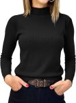 Saodimallsu Womens Mock Neck Sweater