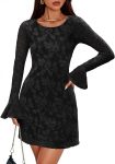 ZESICA Womens Fall Bell Long Sleeve