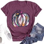 Fall Shirts for Women Halloween Pumpkin