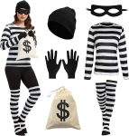 Women's Robber Costume, Thief Cosplay T