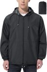 Mens Rain Jacket Raincoat Windbreaker