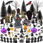 88 PCS Halloween Village Accessories Set
