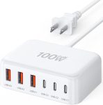 USB C Fast Charger, 100W GaN 6 Port Type