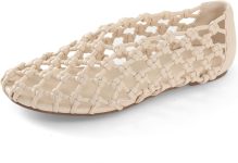 Mesh Ballet Flats for Women Faux Leather
