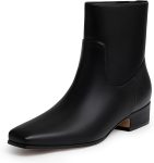 Athlefit Women's Chunky Low Heel Ankle