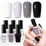 Gellen 4 Colors Black White Gray Nail