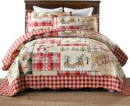 MarCielo 3 Piece Christmas Quilt Set,