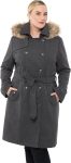 Alpine Swiss Womens Parka Trench Pea