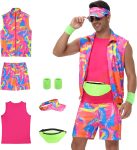 80s Men Workout Costume,90s Outfit