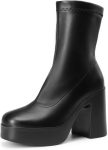 DREAM PAIRS Women's Platform Gogo Ankle