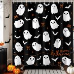 Mocsicka Halloween Shower Curtain for