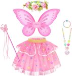 Fairy Costume for Girls,6 PCS Light up