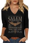 Women's Fall Halloween 3/4 Sleeve V Neck