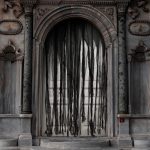 Watayo 3 Pcs Halloween Black Doorway