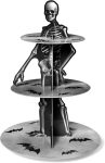 Haooryx Halloween Skeleton Cupcake Stand