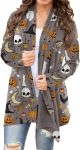 BOUTIKOME Women's Halloween Cat Pumpkin