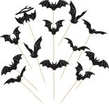 Gyufise 24Pcs Halloween Bat Cupcake