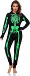URATOT Women Skeleton Costume Glow in
