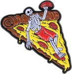 REAL SIC Skeleton Pizza Pin - Cute Food