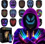 Led-Mask Gloves Halloween-Costumes For