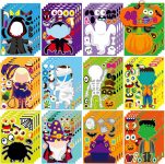 48 PCS Halloween Make-a-face Stickers