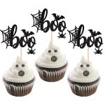 24 PCS Halloween Boo Cupcake Toppers