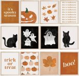 JarThenaAMCS 12Pcs Halloween Wall Art
