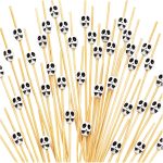 200PCS Skull Cocktail Picks 4.7Inch
