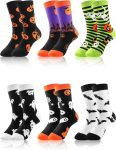 Zhanmai 6 Pairs Halloween Socks Fuzzy
