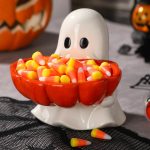 Halloween Candy Bowl Ghost Shaped