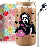 16oz Halloween Ghost Glass Cups with
