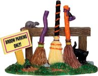 Lemax Spooky Town Broom Parking Rack #