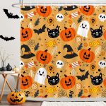 Mocsicka Cute Halloween Shower Curtain