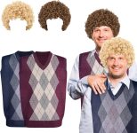 4pcs Halloween Cosplay Costume, Afro