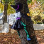 POPGIFTU 63" Crashing Witch Halloween