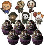 Gyufise 36Pcs Horror Movie Cupcake