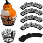 36pcs Spider Web Cupcake Wrappers -