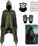 Watayo Halloween Hooded Mesh Cloak with