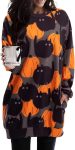 BOUTIKOME Womens Halloween Pumpkin