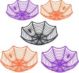 JOYIN 5 Pcs Halloween Candy Bowl Spider