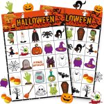 40 Players Halloween Bingo Game Cards -
