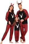 SWOMOG Christmas Matching Couple Pajamas