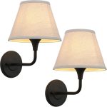 PERMO Black Wall Sconces Set of 2