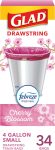 Glad Small Trash Bags 4 Gallon, Febreze