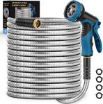 Garden Hose 50FT, Water Hose with 10
